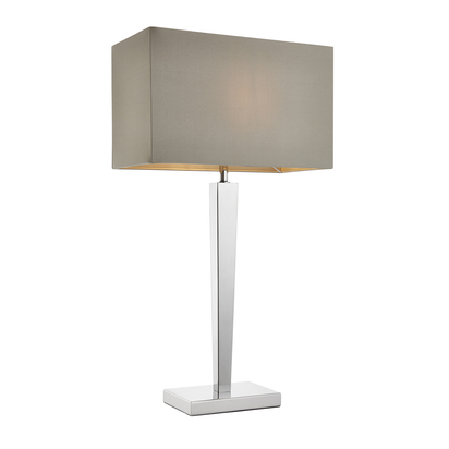 Brentham Table Table light Chrome plate & grey fabric