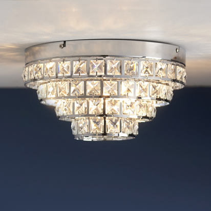 Brentbrook 4lt flush Flush light Chrome plate & clear crystal