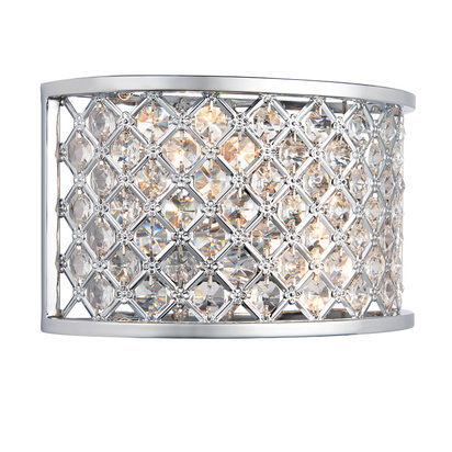 Beechwood 2lt wall Wall light Chrome plate & clear crystal