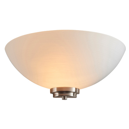 Carcroft Wall Wall light Satin chrome plate & white glass