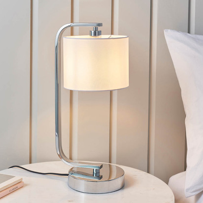 Morden Touch table Table light Chrome plate & white fabric