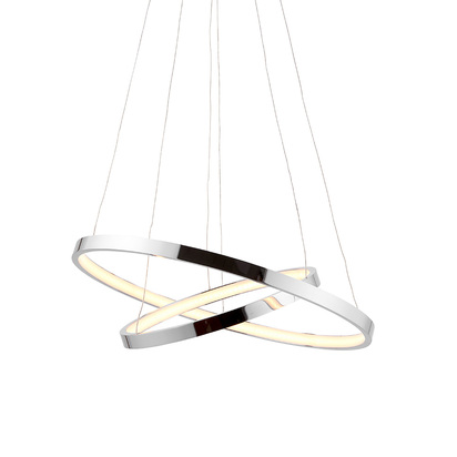 Belworth 2 ring pendant Pendant light Chrome plate & frosted acrylic