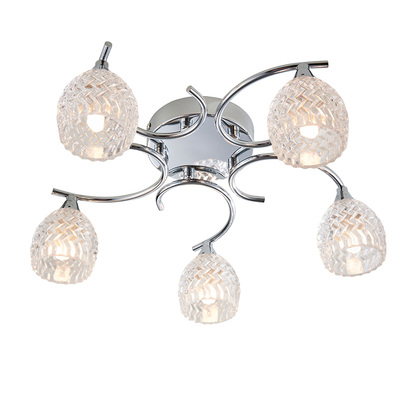 Hampstead 5lt semi flush Semi flush light Chrome plate & clear glass
