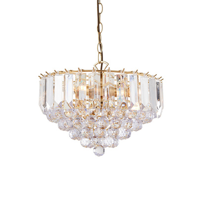 Amberheath 3lt pendant Pendant light Brass plate & clear acrylic