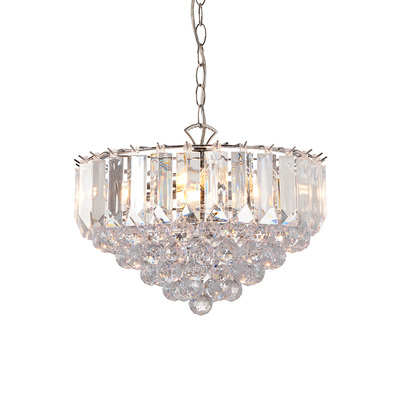 Amberheath 3lt pendant Pendant light Chrome plate & clear acrylic