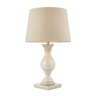 Bramham Table Table light Ivory painted wood & ivory fabric