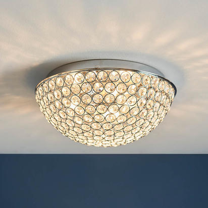 Somerset 3lt flush Flush light Chrome plate & clear crystal