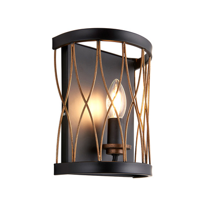 Avongate Wall Wall light Matt black & rustic bronze paint