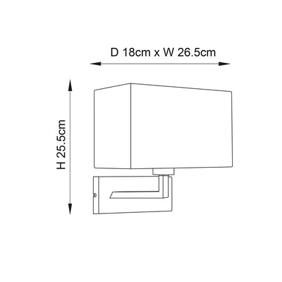 Brimbridge Wall Wall light Satin nickel plate & white fabric