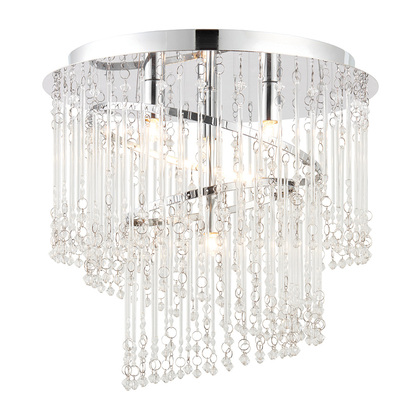 Mayfair 4lt flush Flush light Chrome plate & clear glass