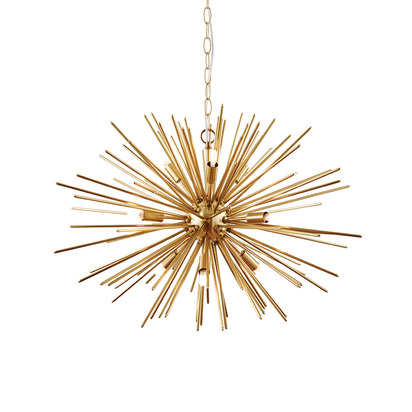 Briargate 9lt pendant Pendant light Satin brass plate