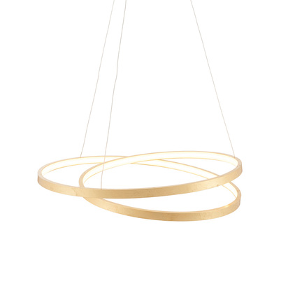 Burbury Ring pendant Pendant light Gold leaf & frosted acrylic