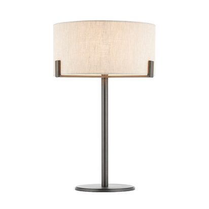 Avonleigh Table Table light Brushed bronze finish & natural linen