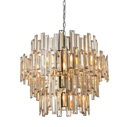 Carwick 15lt pendant Pendant light Chrome plate & champagne crystal
