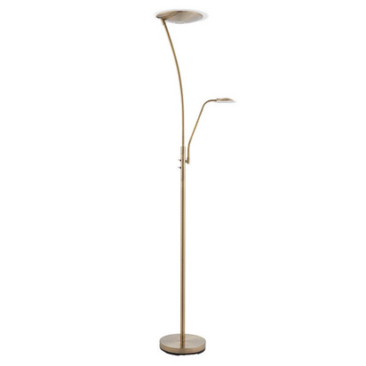 Bakewell Mother & child task floor Floor light Antique brass plate & frosted plastic