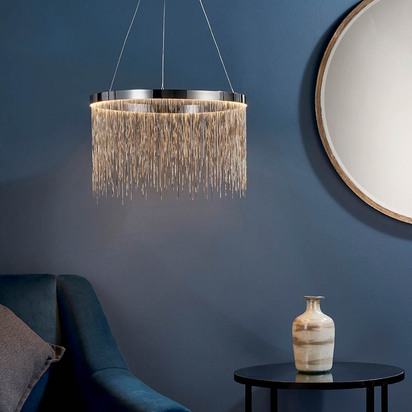 Chalmere Pendant Pendant light Chrome plate & silver effect chain