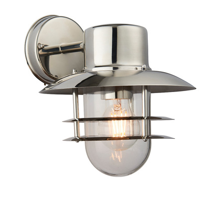 Belbury Wall Wall light Polished stainless steel & clear glass