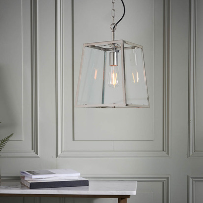 Beechdale Pendant Pendant light Bright nickel plate & clear glass