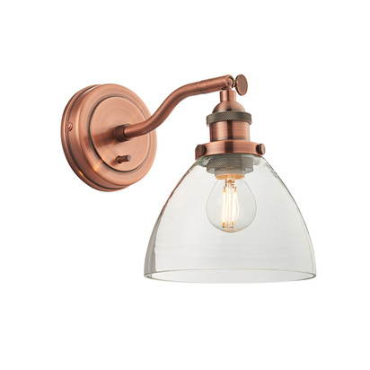 Avonham Wall Wall light Aged copper plate & clear glass
