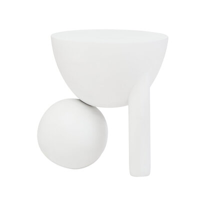 Walsa Whitewash Mango Wood Ball Detail Side Table