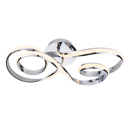 Bramley Semi flush Semi flush light Chrome plate & white silicone