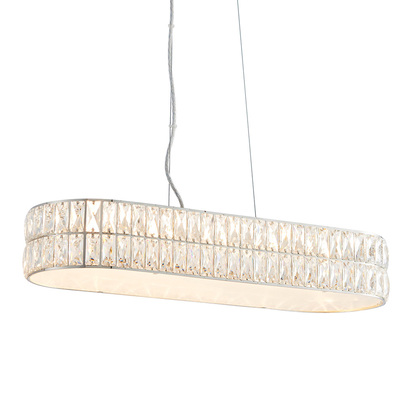Carhurst 5lt linear pendant Pendant light Clear crystal & chrome plate