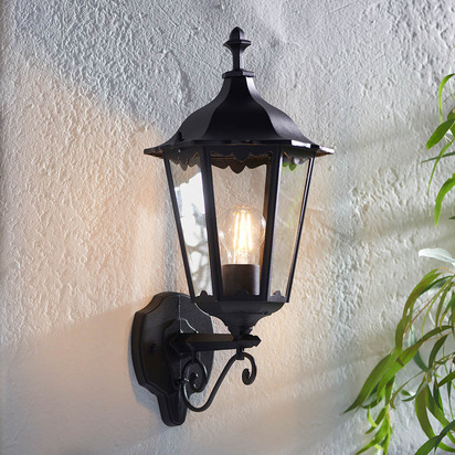 Heronford Wall Wall light Matt black & clear glass