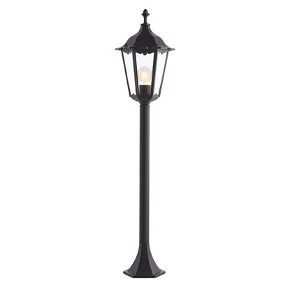 Heronford Bollard Floor light Matt black & clear glass