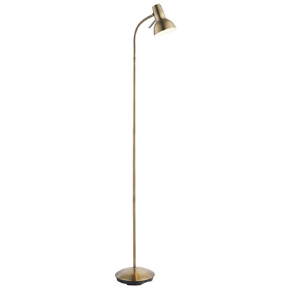 Bayfield Task floor Floor light Antique brass plate