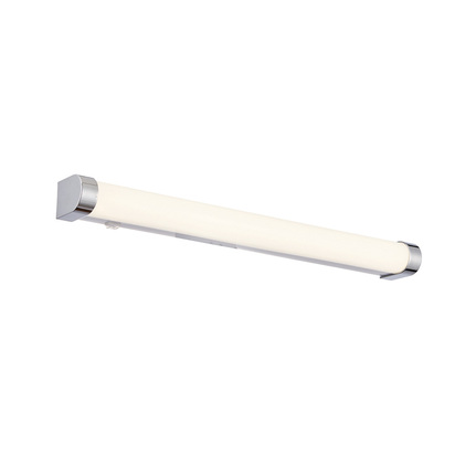 Bramstead Wall Wall light White ribbed & chrome effect plastic