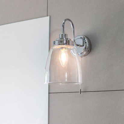 Bridford Wall Wall light Clear glass & chrome plate