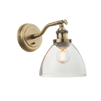 Avonham Wall Wall light Antique brass plate & clear glass