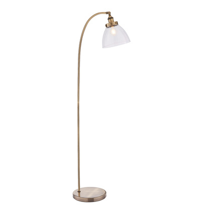 Avonham Task floor Floor light Antique brass plate & clear glass