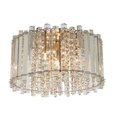 Avonford 4lt flush Flush light Clear crystal glass & chrome plate