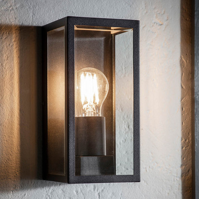 Briarview Wall Wall light Matt black & clear glass