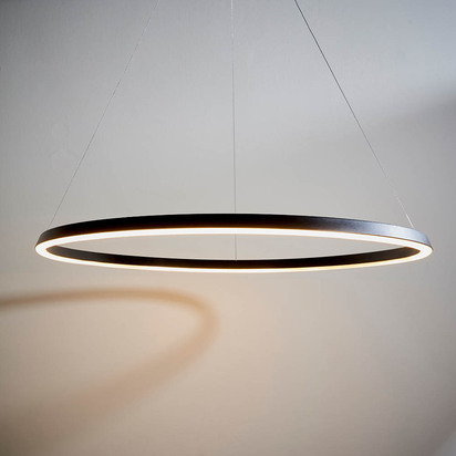 Burview Pendant Pendant light Matt black & white silicone