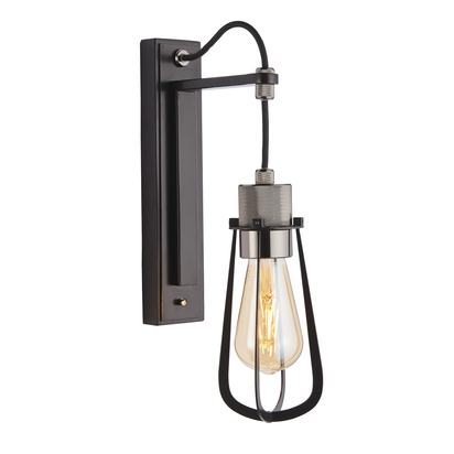 Carfield Wall Wall light Black chrome plate & matt black