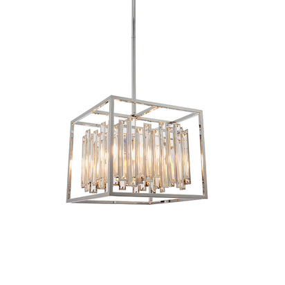 Ashbourne 4lt pendant Pendant light Clear crystal & chrome plate