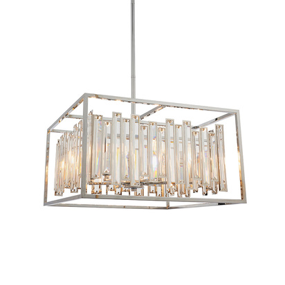 Ashbourne 6lt pendant Pendant light Clear crystal & chrome plate