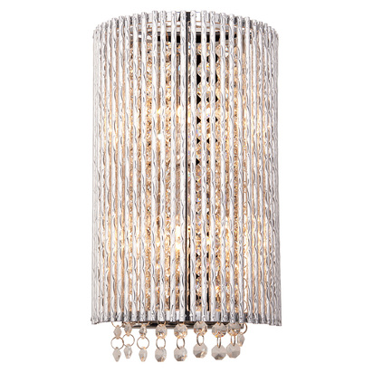 Ashview 2lt wall Wall light Chrome plate & clear crystal