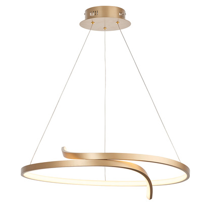Brockfield Pendant Pendant light Brushed gold plated finish & white silicone