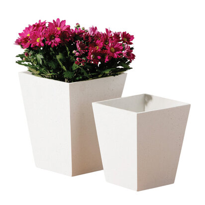 White Polyresin Large Vase