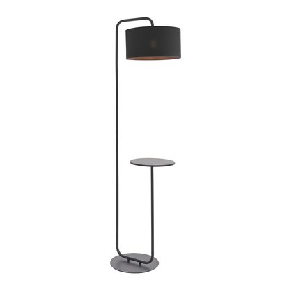 Blythefield Floor With Table Floor light Satin black paint & black fabric