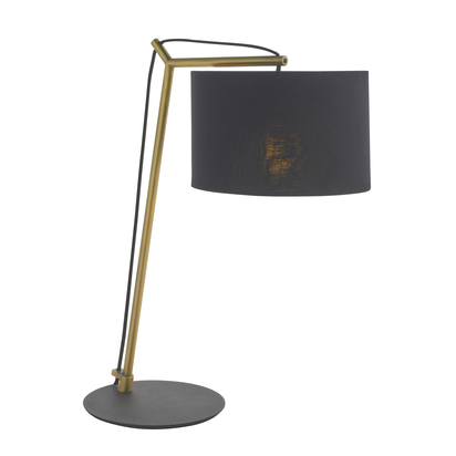 Bramwick Table Table light Matt brass plate & black cotton fabric