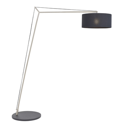 Bramwick Floor Floor light Matt nickel plate & black cotton fabric