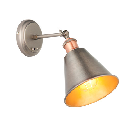 Alderdale Wall Wall light Aged pewter & aged copper plate