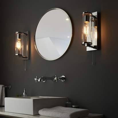 Calheath Wall Wall light Chrome plate & clear glass