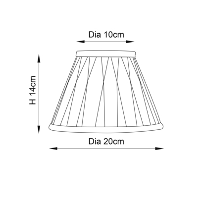 Chatsworth 20cm Shade light Ivory silk