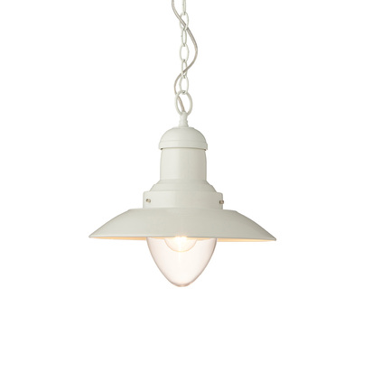 Polperro Pendant Pendant light Gloss cream & clear glass