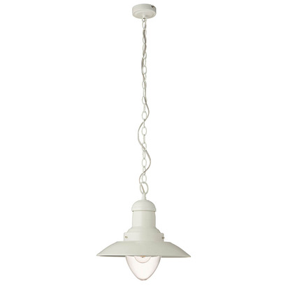 Polperro Pendant Pendant light Gloss cream & clear glass